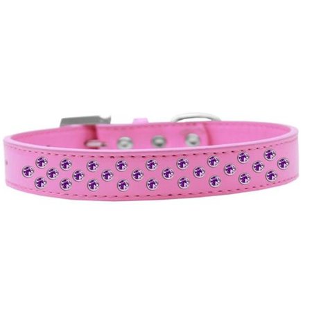 UNCONDITIONAL LOVE Sprinkles Purple Crystals Dog CollarBright Pink Size 12 UN796143